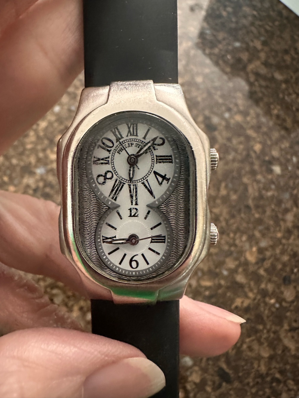 Philip Stein Signature Dual Time Diamond Watch Complete Set-5 Genuine Straps-box - Picture 4 of 16